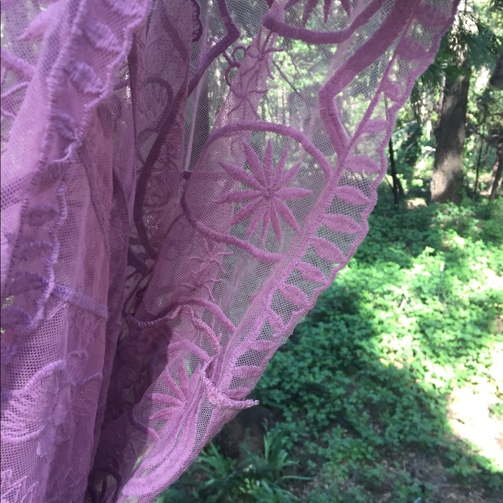 She + Sky   Lilac stretchy lace  panel pastel maxi dress, HPx3 - Picture 8 of 11
